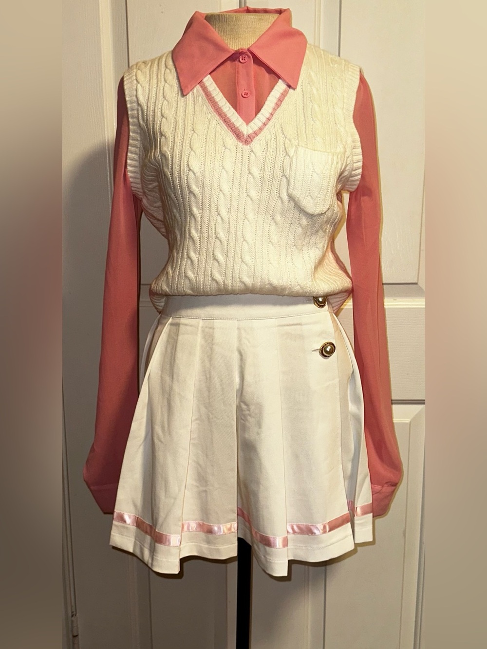 Sugar Thrillz Dolls Kill ‘ACADEMIC’ Top & Skirt SET L